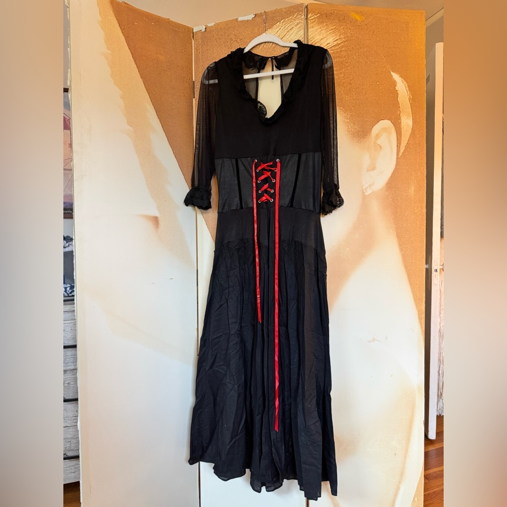 Black sheer Halloween costume (witch, pirate, bar wench, etc)